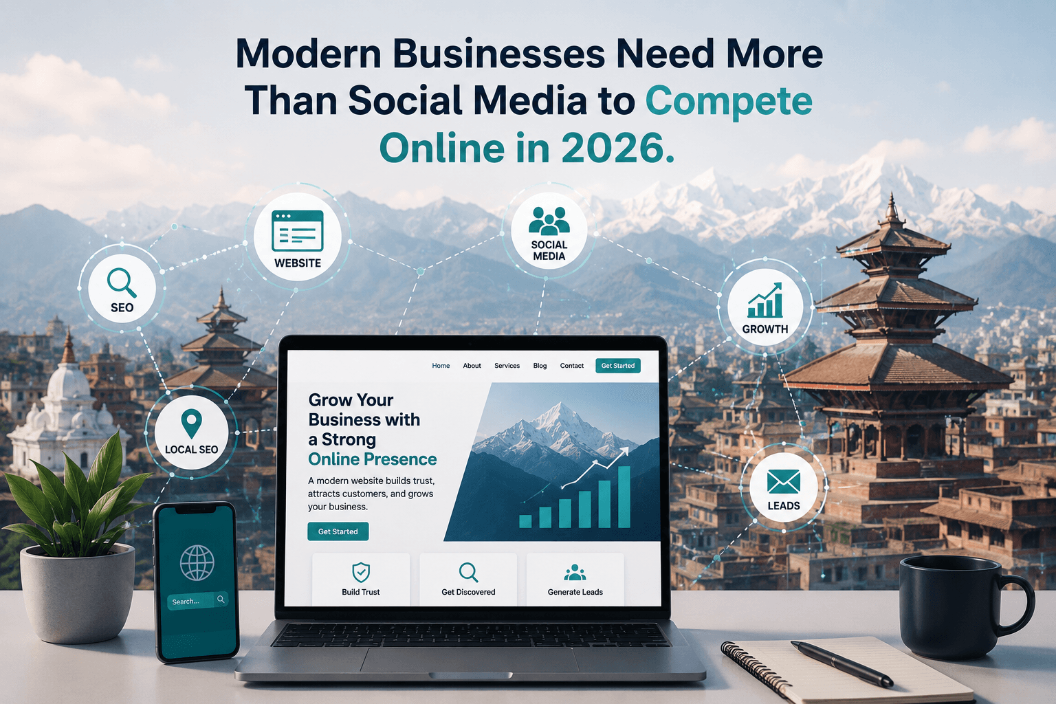 Modern digital business presence in Nepal